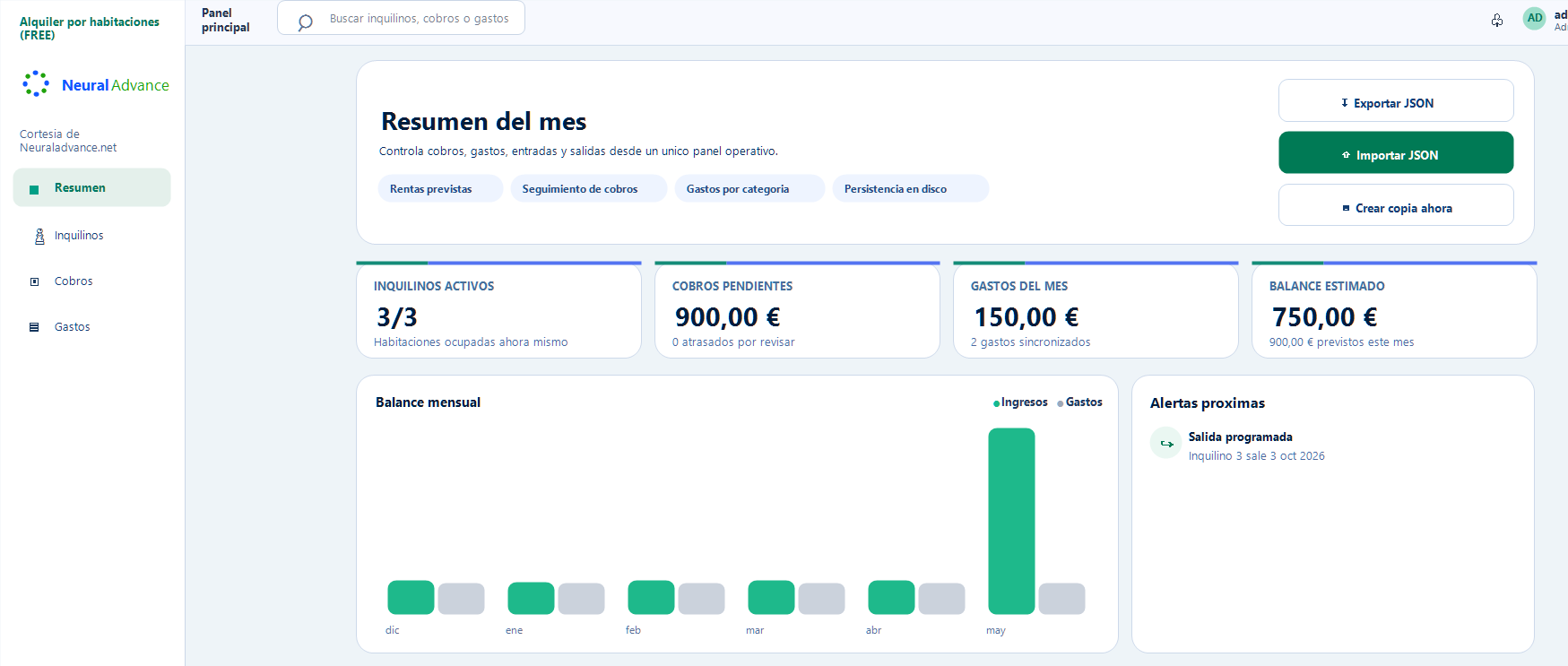 Captura de Alquiler por habitaciones (Gratis)
