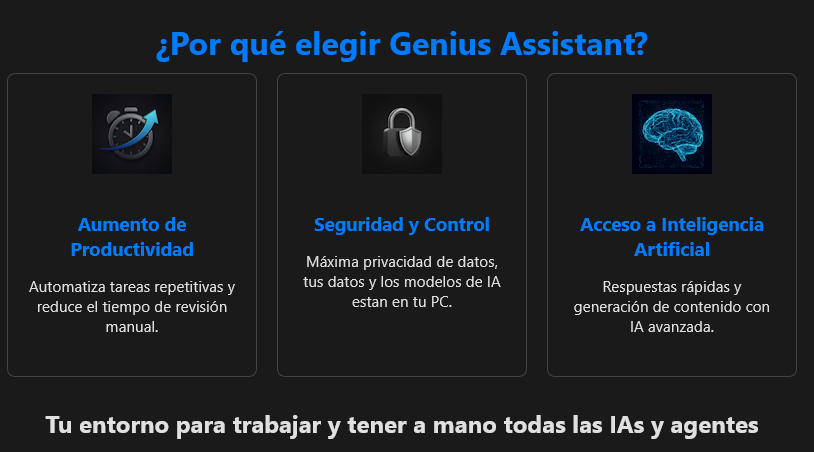 Genius Assistant para gestión documental e IA local